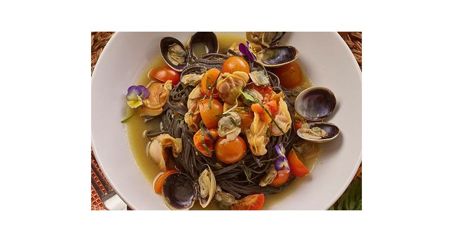 Recipes: Cuttlefish Ink Linguine with Clams and Sungolds