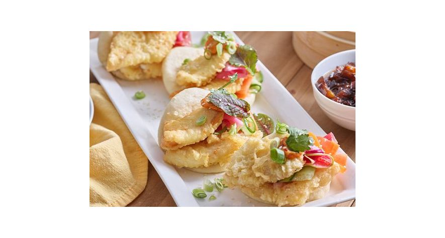 Recipes: Crispy Fluke Tempura Bao with Pickled Vegetables