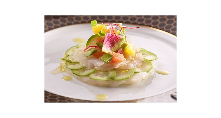 Recipes: Fluke Crudo with Cucumber and Citrus-Avocado Salad