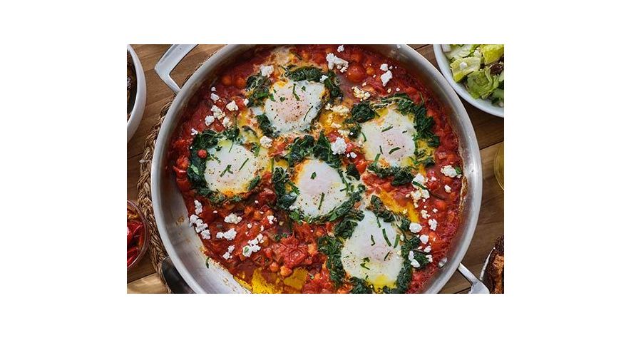 Recipes: Shakshuka with Feta, Spinach, and Calabrian Chilis 