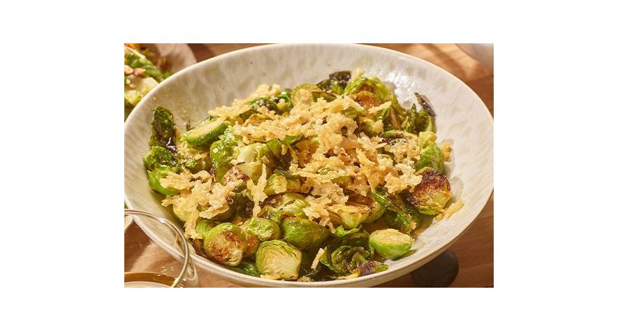 Recipes: Roasted Brussels Sprouts with Rosé Vinegar and Parmesan Frico