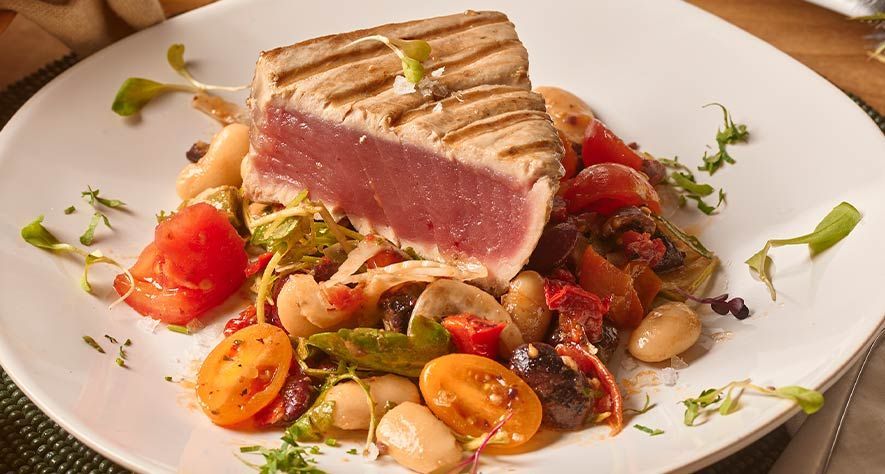 Recipes: Grilled Tuna with Fennel, Tomato, and Tuscan Bean Salad