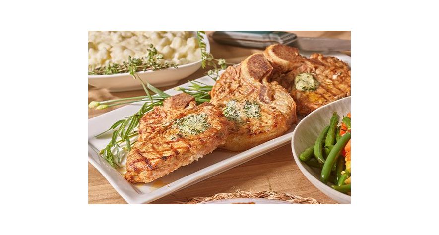 Recipes: Grilled Veal Chops with Horseradish-Herb Butter 