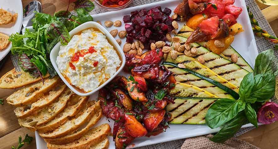 Recipes: Grilled Zucchini and Stone Fruit with Whipped Ricotta and Chili Oil