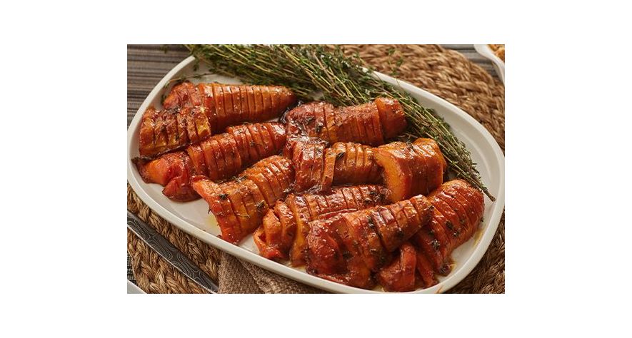 Recipes: Hasselback Butternut Squash with Miso-Cider Glaze