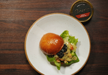 Citarella Lobster Smashburger with Caviar Hollandaise