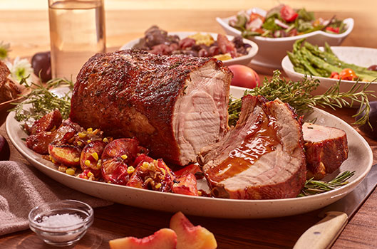 Berkshire Pork Roast with Fennel, Corn, and Stone Fruit