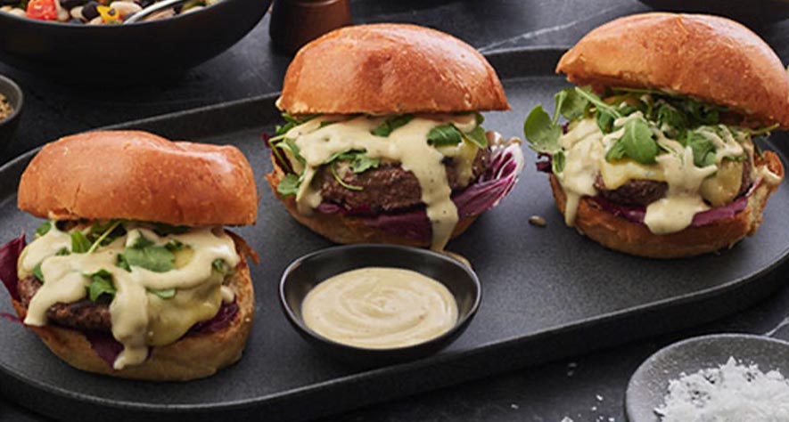 Filet Burger with Aged Cheddar & Truffle Mayo