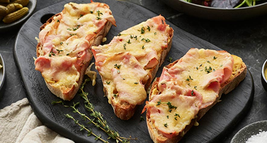 Open-Faced Ham and Tomme de Savoie Melt