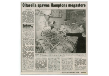 Photo of a Citarella press article in New York Post