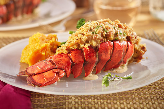 Crab-Stuffed Lobster Tails